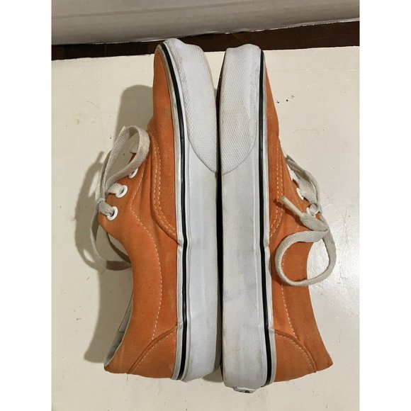 VANS  Old Skool  big kids Size 2 Orange canvas skateboard sneaker Shoes - Picture 6 of 7